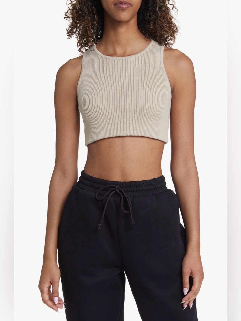 Fear of God Essentials Rib Crop Tank Top Size XL